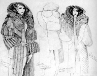 The Charles Knode sketches of the Brocade Coat